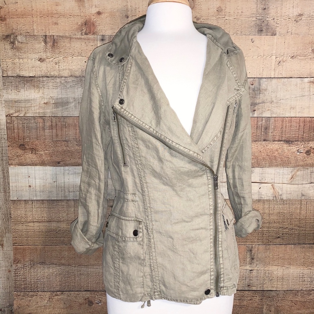 Revolve Michael Stars | Moto Jacket in Olive Mass